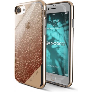 X-Doria Revel lux cover glitter - goud - voor iPhone 7 en iPhone 8
