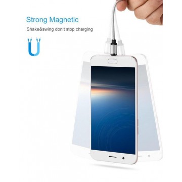 3-in-1 Magnetische Oplaadkabel - Magneet met Lightning /Micro-USB/USB-C adapter - 360 graden