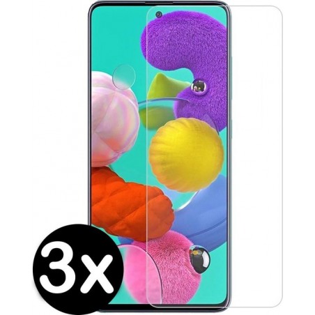 Samsung Galaxy A51 Screenprotector Glas Tempered Glass Gehard - 3 PACK