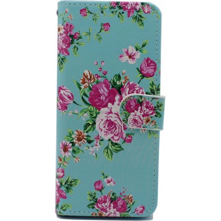 Samsung Galaxy J5 2017 Hoesje met Print - Portemonnee Book Case - Kaarthouder & Magneetlipje - Bloemen