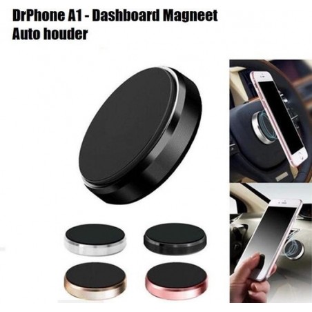 DrPhone A1 - Magnetische Autohouder - Dashboard Houder - Smartphone Houder - Goud