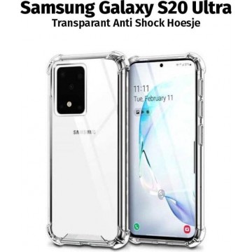 Samsung Galaxy S20 Ultra 5G Hoesje Transparant Siliconen Anti Shock Case Shockproof
