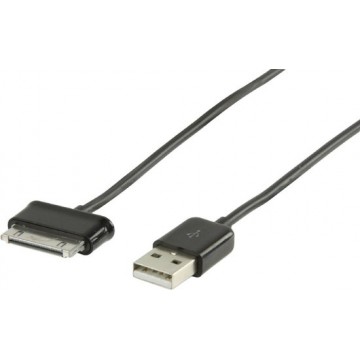 USB 2.0 A - 30pin datakabel 2,00 m zwart voor Samsung Tab