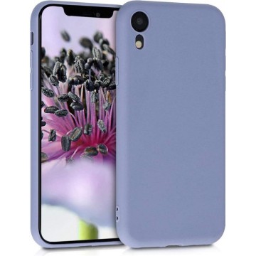 Siliconen hoesje met camera bescherming iPhone Xr - lavendel grijs