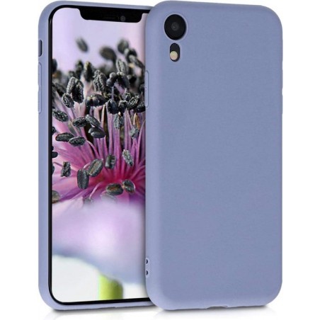 Siliconen hoesje met camera bescherming iPhone Xr - lavendel grijs