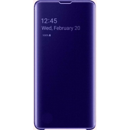 Baisc hoesjes - Flip Stand Cover Stand Cover voor Samsung Galaxy S8 Blauw -  Maroccan blue