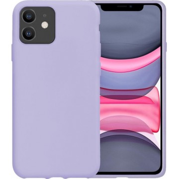 iPhone 11 Hoes Case Siliconen Hoesjes Hoesje Back Cover - Paars