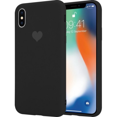LOVE Silicone case iPhone X / Xs - zwart