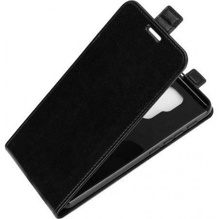 Motorola Moto G9 Play Hoesje Verticale Flip Case Zwart