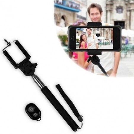 Bluetooth Selfiestick Remote - Selfiestok Monopod Universeel - iPhone / Samsung HTC