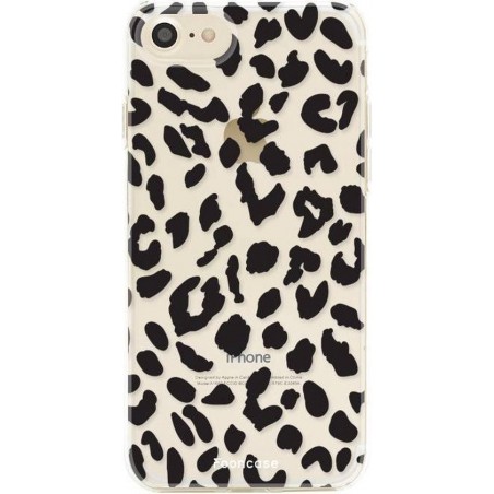FOONCASE iPhone 7 hoesje TPU Soft Case - Back Cover - Luipaard / Leopard print