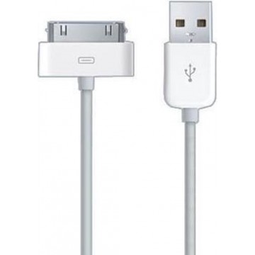 1 Meter - Apple iPhone 4 kabel - USB Oplaadkabel en Datakabel 30-Pin (Ook geschikt voor iPad 1/2/3 en iPod)