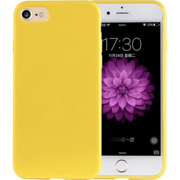 Apple iPhone 5 / 5s / SE Luxe Back cover - Geel - TPU Case - Siliconen Hoesje