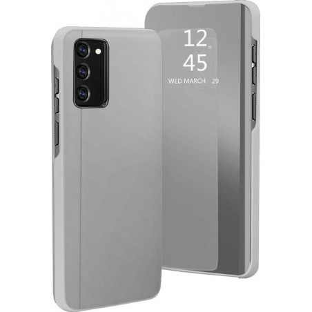 Samsung Galaxy A71 Hoesje - Clear View Case - Zilver