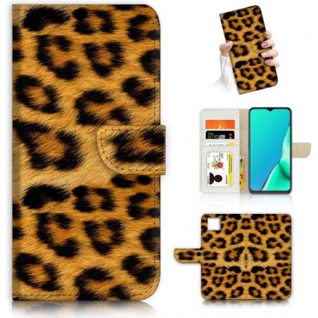 Samsung Galaxy A71 Hoesje Wallet Book Case met Luipaard