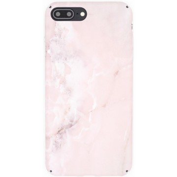 Luxe Marmer Back cover voor Apple iPhone 7 Plus - iPhone 8 Plus - Roze - Hard PC Case