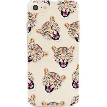 FOONCASE iPhone SE (2020) hoesje TPU Soft Case - Back Cover - Cheeky Leopard