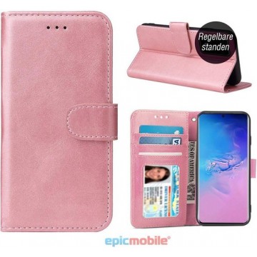 Samsung Galaxy A51 Hoesje - Book Case - Luxe Portemonnee Hoes - Rose goud - Epicmobile