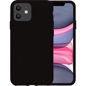 LUQ iPhone 11 Hoesje Siliconen Case Hoes Back Cover - Zwart