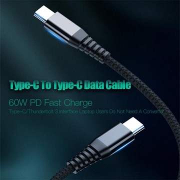 4SAFE USB-C naar USB-C kabel - 1,8 Meter - Snel laden - Zwart