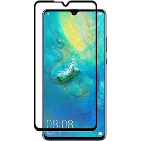 Huawei Mate 20 X - Full Cover Screenprotector - Gehard Glas - Zwart