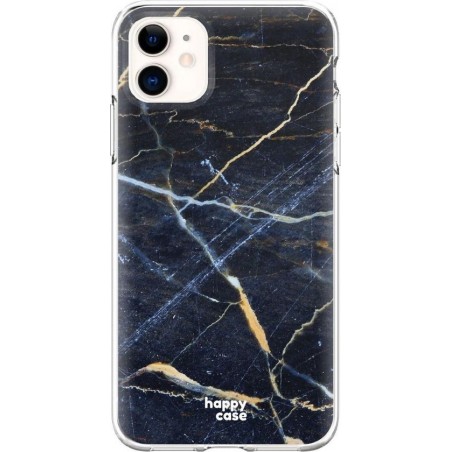 HappyCase Apple iPhone 11 Hoesje Flexibel TPU Donker Marmer Print