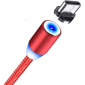Magnetische oplaadkabel Rood / Geschikt voor USB naar USB-C / Samsung / Huawei / Nokia / HTC / Fast Charging