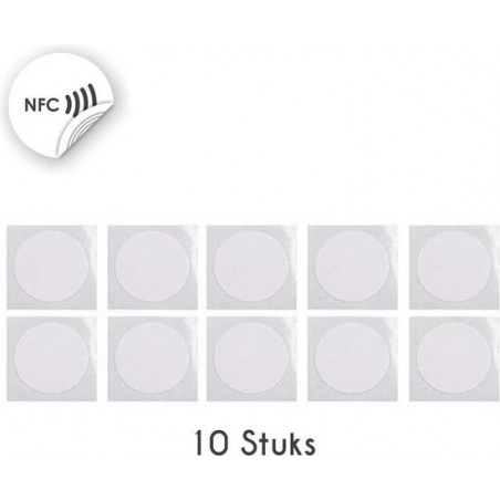 10x NFC Tag Sticker - Passieve NFC Tags als sticker -  - NTAG 213