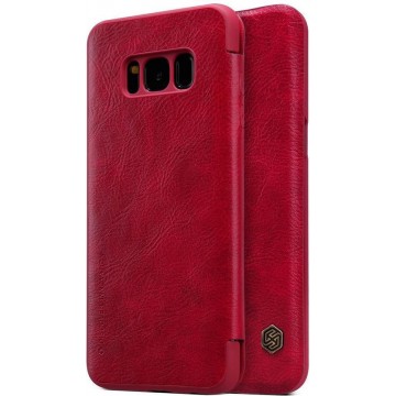 Hoesje geschikt voor Samsung Galaxy S8, Nillkin Qin series bookcase, rood