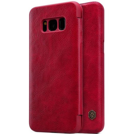 Hoesje geschikt voor Samsung Galaxy S8, Nillkin Qin series bookcase, rood