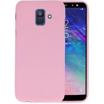 BackCover Hoesje Color Telefoonhoesje voor Samsung Galaxy A6 2018 - Roze