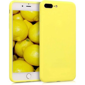Siliconen hoesje met camera bescherming iPhone 7 Plus / 8 Plus - geel