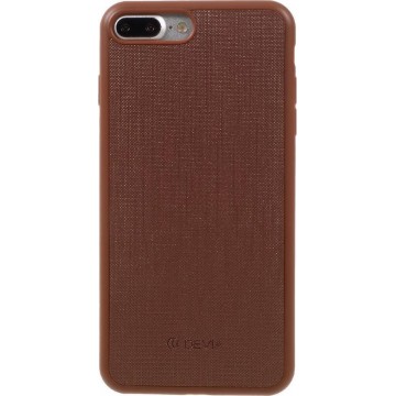 Jelly PU Leather+TPU Hoesje  Case Cover voor Apple iPhone 7 / 8 en SE (2020)  - Bruin