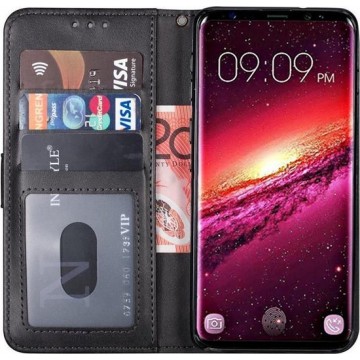samsung s9 hoesje bookcase zwart - Samsung galaxy s9 hoesje bookcase zwart wallet case portemonnee book case hoes cover hoesjes