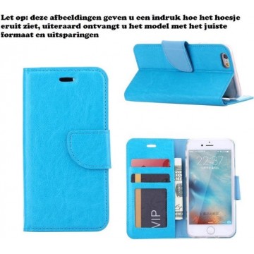 Xssive Hoesje voor Samsung Galaxy S6 Edge Plus G928 - Book Case Turquoise