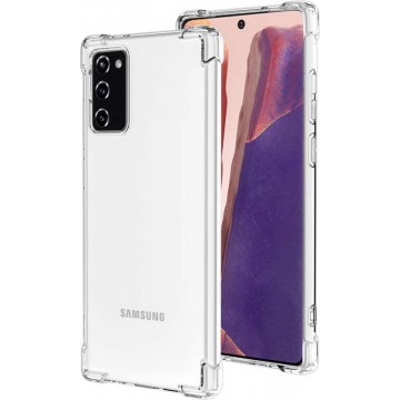 Samsung Note 20 Hoesje - Samsung Galaxy Note 20 Hoesje - Transparant Shock Proof Siliconen Case