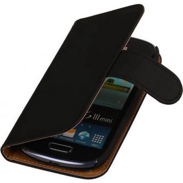 Bookstyle Wallet Case Hoesje voor Galaxy S3 mini i8190 Zwart
