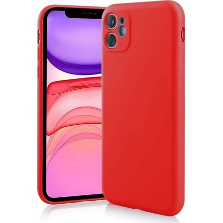 Siliconen hoesje met camera bescherming iPhone 11 - rood