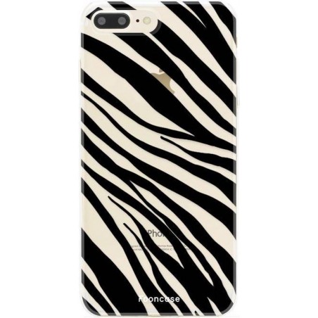 FOONCASE iPhone 7 Plus hoesje TPU Soft Case - Back Cover - Zebra print