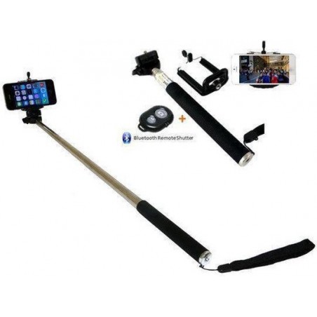 Selfie Stick + Afstandsbediening - Bluetooth (Monopod)