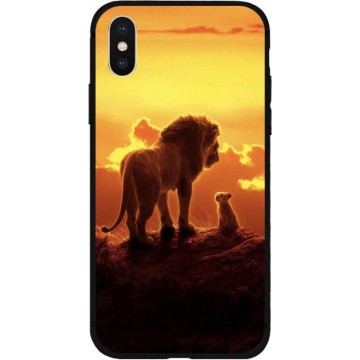 Luxe Back cover voor Apple iPhone X - iPhone XS - Rood - Lion King - Soft TPU - Siliconen