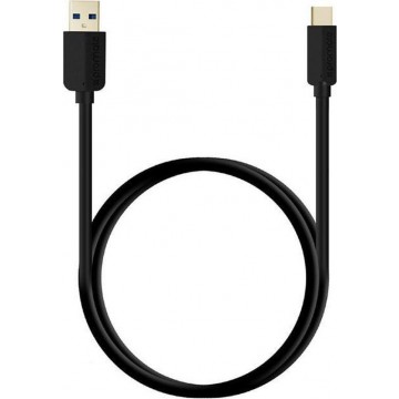 NÖRDIC USBC-N1004, USB-C naar USB-A kabel, 480 MBps, 2 meter, zwart