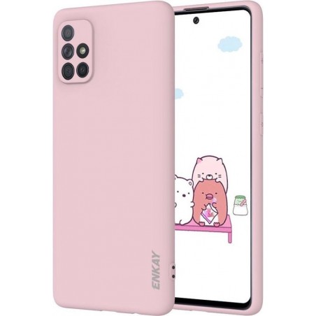 Enkay Simple Series Samsung Galaxy A71 Dun TPU Hoesje Roze