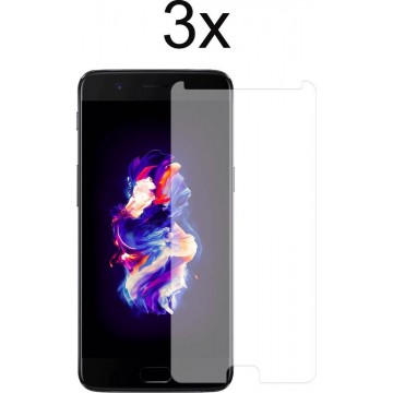 OnePlus 5 Screen Protector Glas - OnePlus 5 Screenprotector - 3x Tempered Glass Screen Protector