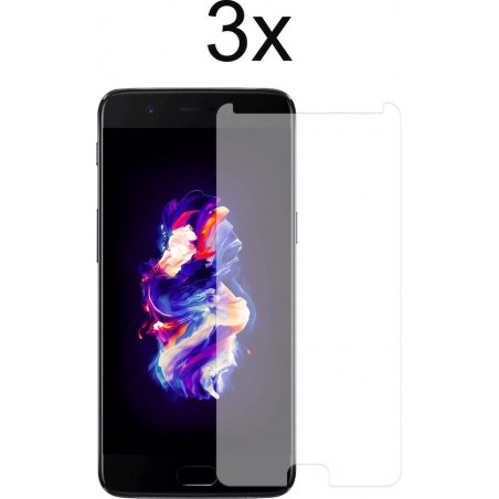 OnePlus 5 Screen Protector Glas - OnePlus 5 Screenprotector - 3x Tempered Glass Screen Protector