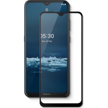 Nokia 5.3 Screenprotector - Full Cover Screenprotector - Case-Friendly - Zwart