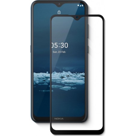 Nokia 5.3 Screenprotector - Full Cover Screenprotector - Case-Friendly - Zwart