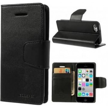 Goospery Sonata Leather case hoesje iPhone 5C Zwart