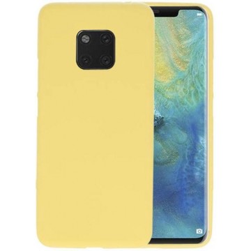 BackCover Hoesje Color Telefoonhoesje voor Huawei Mate 20 Pro - Geel