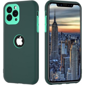 ShieldCase dubbellaags siliconen hoesje iPhone 11 Pro - groen-aqua